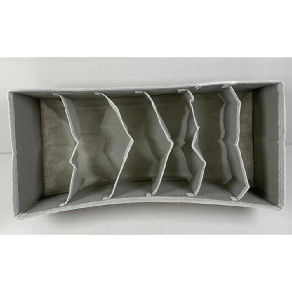 Drawer/Closet Underwear Sock Organizer Drawer Divider 4 Set,‎ Gray 4 pc (10e3)